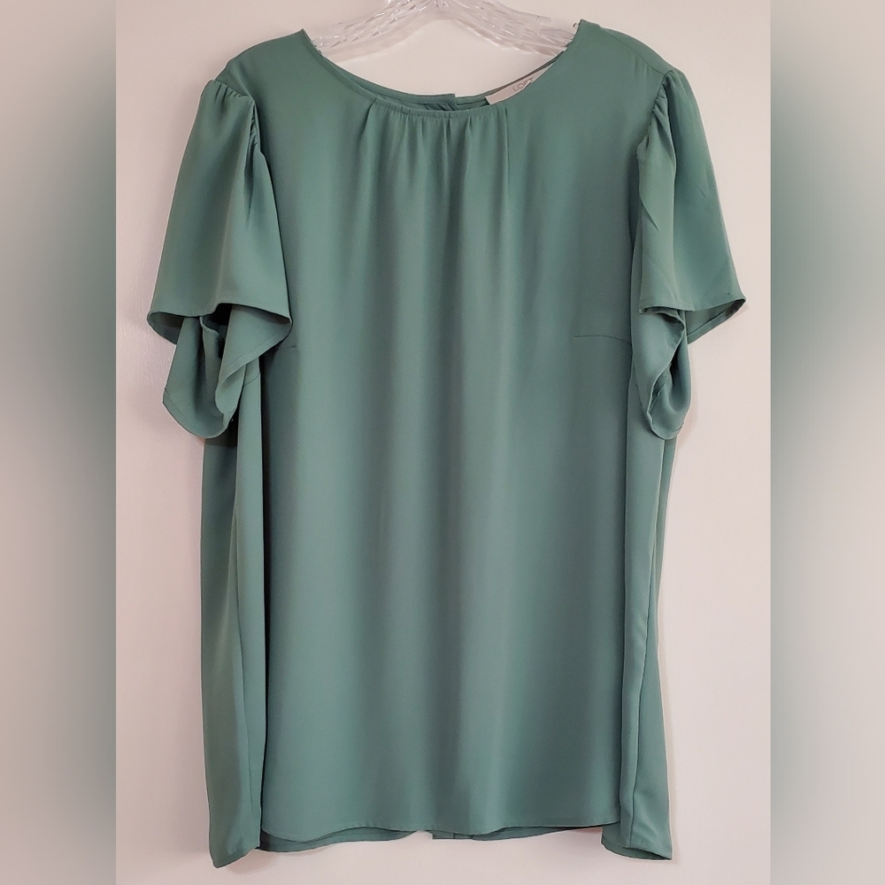 LOFT plus, flutter sleeve blouse